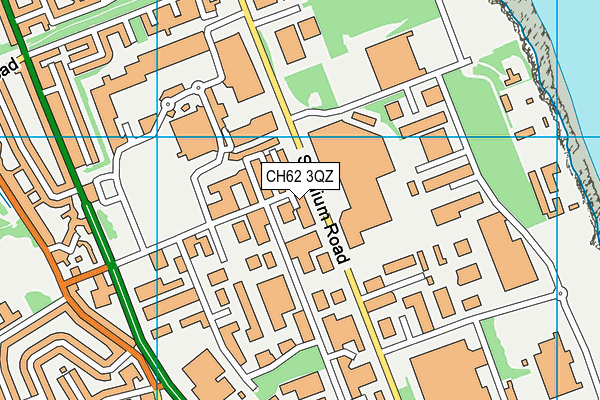 CH62 3QZ map - OS VectorMap District (Ordnance Survey)