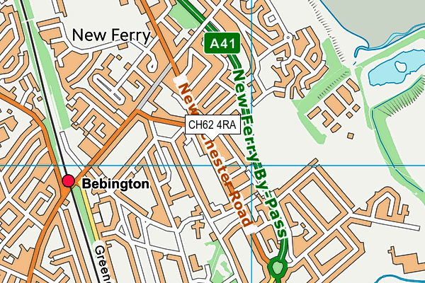 CH62 4RA map - OS VectorMap District (Ordnance Survey)