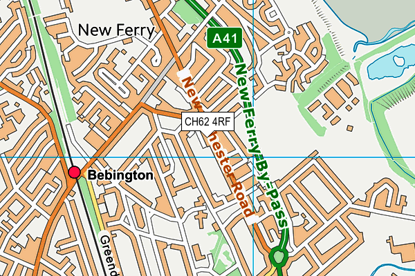 CH62 4RF map - OS VectorMap District (Ordnance Survey)