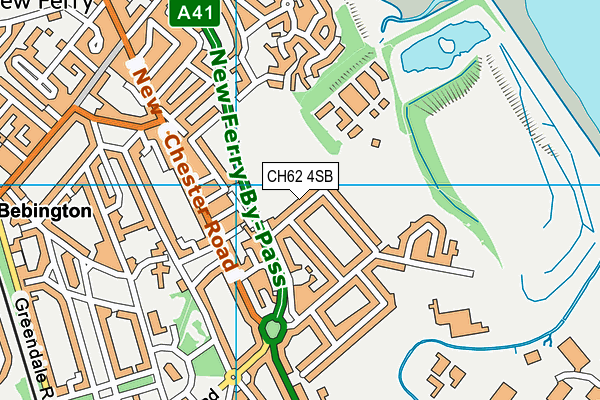 CH62 4SB map - OS VectorMap District (Ordnance Survey)