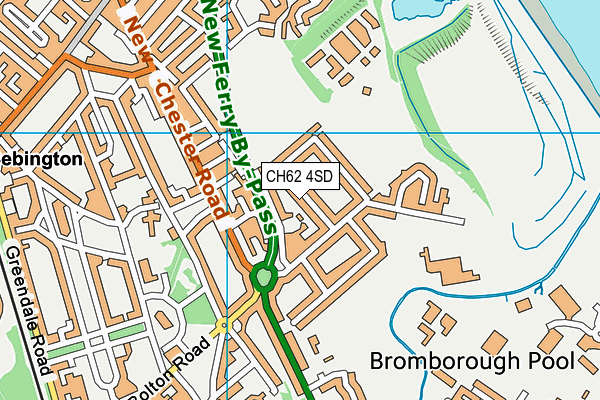 CH62 4SD map - OS VectorMap District (Ordnance Survey)