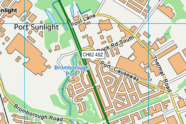 CH62 4SZ map - OS VectorMap District (Ordnance Survey)