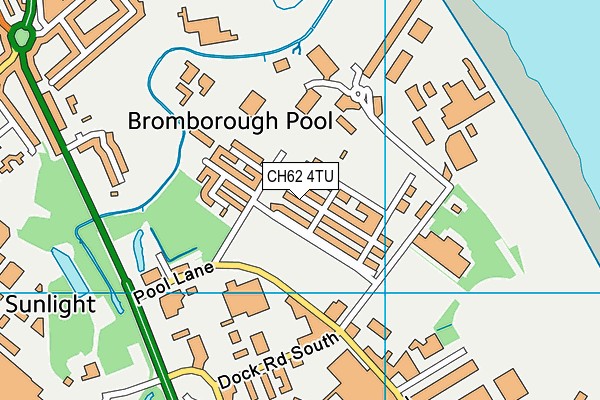 CH62 4TU map - OS VectorMap District (Ordnance Survey)