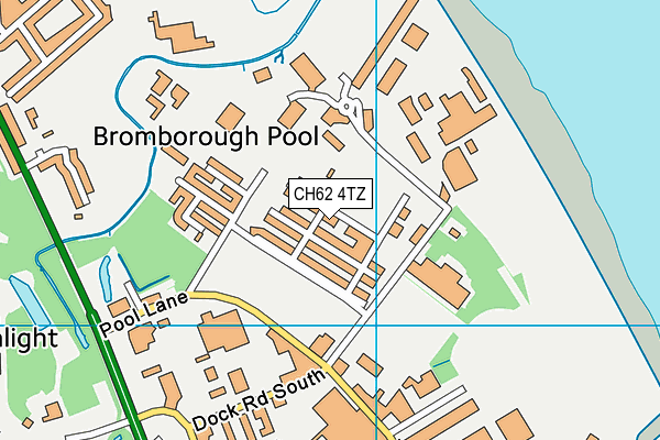 CH62 4TZ map - OS VectorMap District (Ordnance Survey)