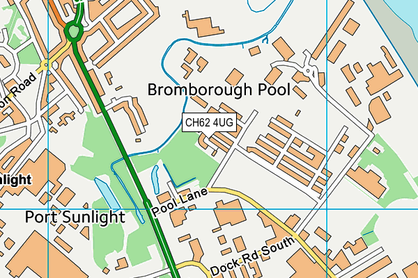 CH62 4UG map - OS VectorMap District (Ordnance Survey)