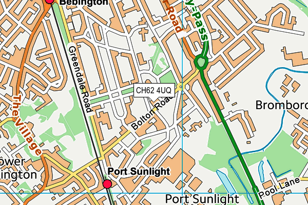 CH62 4UQ map - OS VectorMap District (Ordnance Survey)