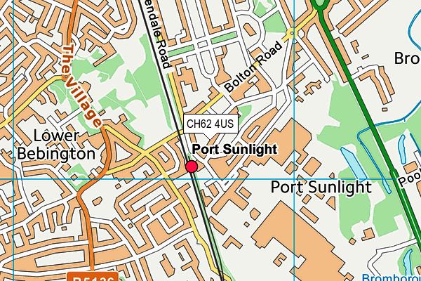 CH62 4US map - OS VectorMap District (Ordnance Survey)