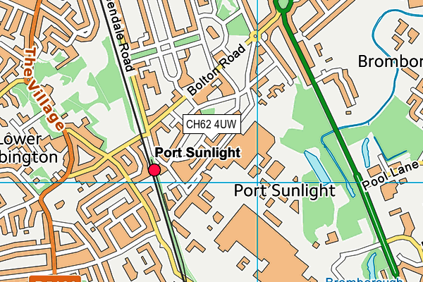 CH62 4UW map - OS VectorMap District (Ordnance Survey)