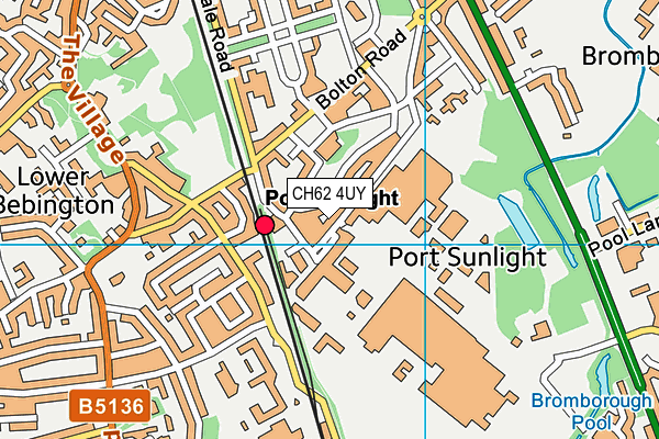 CH62 4UY map - OS VectorMap District (Ordnance Survey)