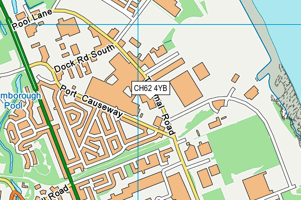 CH62 4YB map - OS VectorMap District (Ordnance Survey)