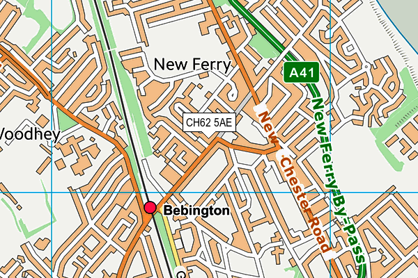 CH62 5AE map - OS VectorMap District (Ordnance Survey)