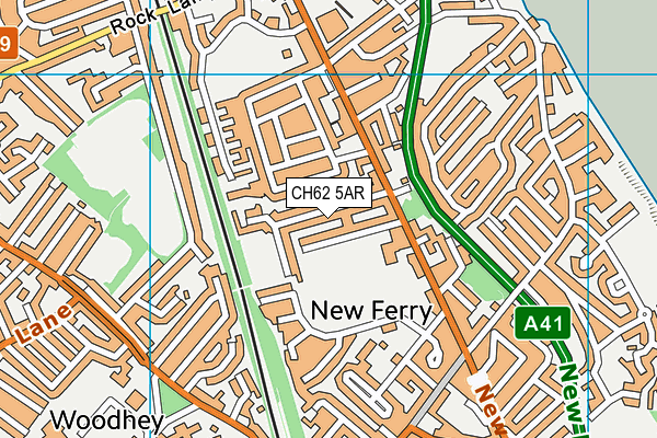 CH62 5AR map - OS VectorMap District (Ordnance Survey)