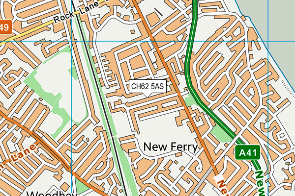 CH62 5AS map - OS VectorMap District (Ordnance Survey)