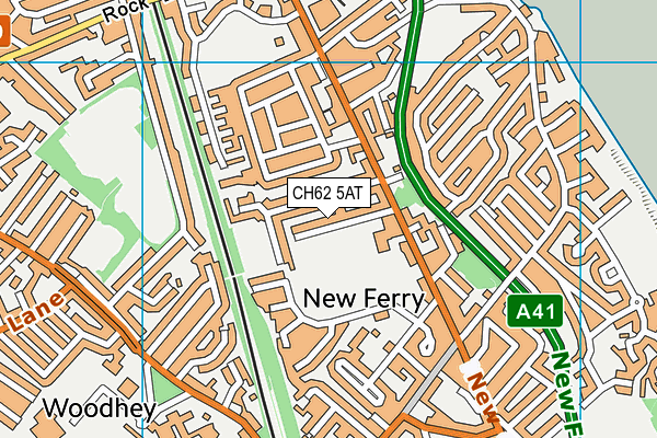 New Ferry Park map (CH62 5AT) - OS VectorMap District (Ordnance Survey)