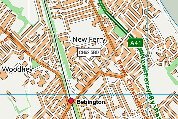 CH62 5BD map - OS VectorMap District (Ordnance Survey)