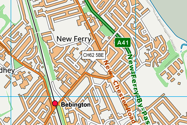 CH62 5BE map - OS VectorMap District (Ordnance Survey)