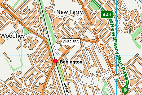 CH62 5BG map - OS VectorMap District (Ordnance Survey)