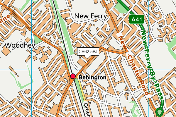 CH62 5BJ map - OS VectorMap District (Ordnance Survey)