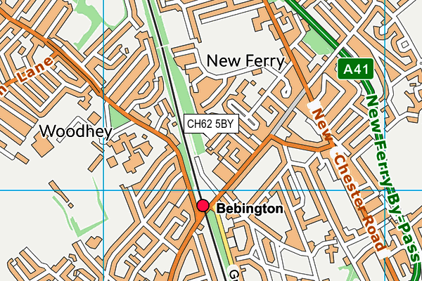 CH62 5BY map - OS VectorMap District (Ordnance Survey)