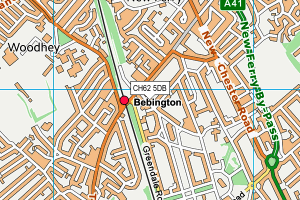 CH62 5DB map - OS VectorMap District (Ordnance Survey)