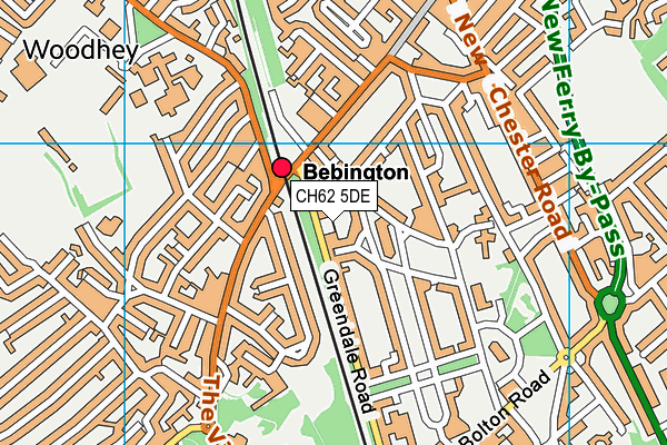 CH62 5DE map - OS VectorMap District (Ordnance Survey)