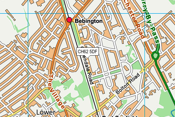 CH62 5DF map - OS VectorMap District (Ordnance Survey)