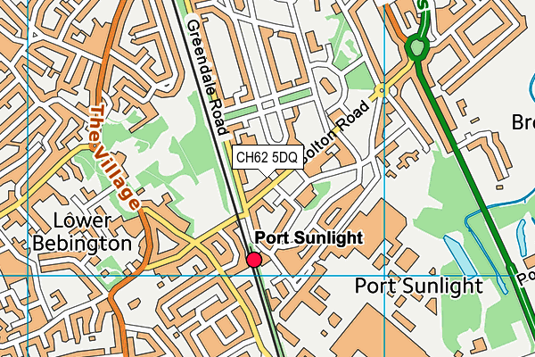 CH62 5DQ map - OS VectorMap District (Ordnance Survey)