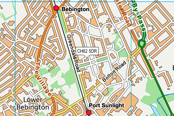 CH62 5DR map - OS VectorMap District (Ordnance Survey)