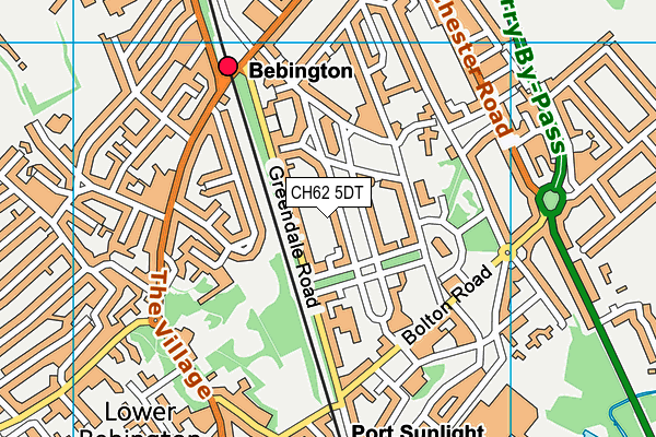 CH62 5DT map - OS VectorMap District (Ordnance Survey)