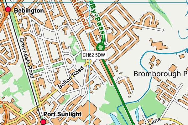 CH62 5DW map - OS VectorMap District (Ordnance Survey)