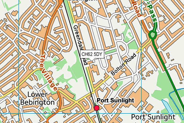 CH62 5DY map - OS VectorMap District (Ordnance Survey)