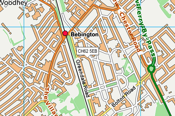 CH62 5EB map - OS VectorMap District (Ordnance Survey)