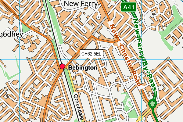 CH62 5EL map - OS VectorMap District (Ordnance Survey)