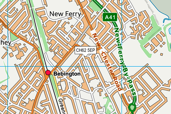 CH62 5EP map - OS VectorMap District (Ordnance Survey)