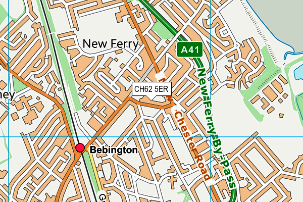 CH62 5ER map - OS VectorMap District (Ordnance Survey)