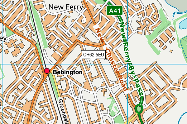 CH62 5EU map - OS VectorMap District (Ordnance Survey)