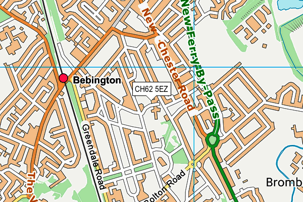 CH62 5EZ map - OS VectorMap District (Ordnance Survey)