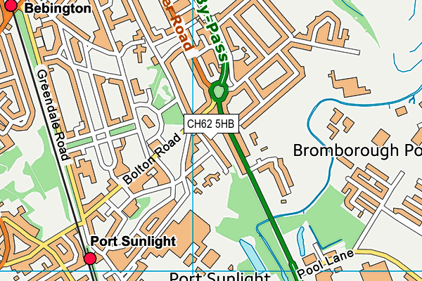 CH62 5HB map - OS VectorMap District (Ordnance Survey)