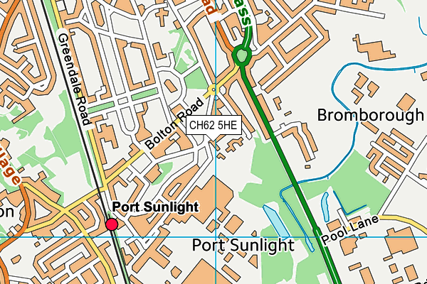 CH62 5HE map - OS VectorMap District (Ordnance Survey)