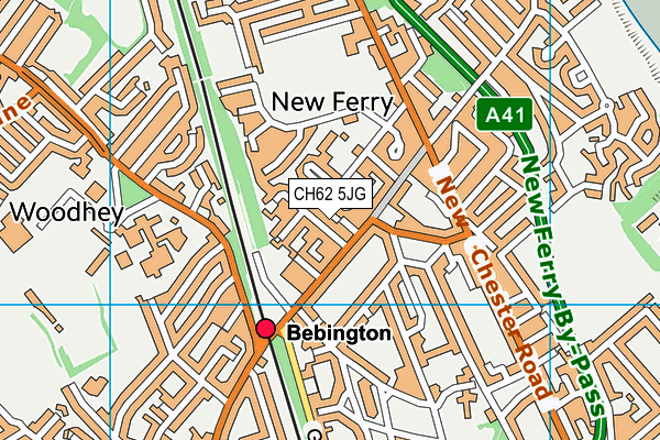 CH62 5JG map - OS VectorMap District (Ordnance Survey)