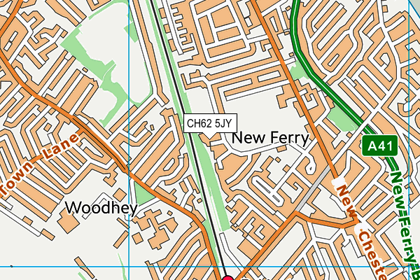 CH62 5JY map - OS VectorMap District (Ordnance Survey)