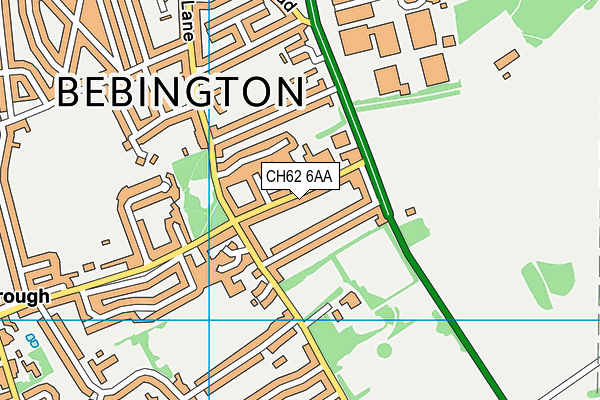 CH62 6AA map - OS VectorMap District (Ordnance Survey)