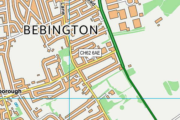 CH62 6AE map - OS VectorMap District (Ordnance Survey)