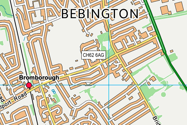 CH62 6AG map - OS VectorMap District (Ordnance Survey)