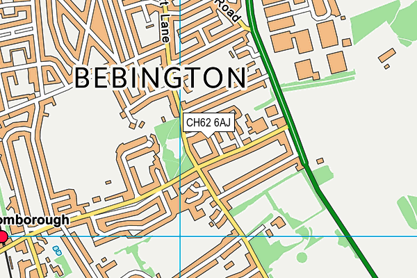 CH62 6AJ map - OS VectorMap District (Ordnance Survey)