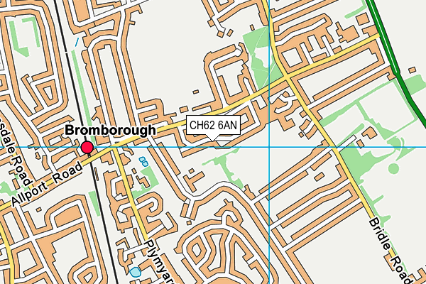 CH62 6AN map - OS VectorMap District (Ordnance Survey)