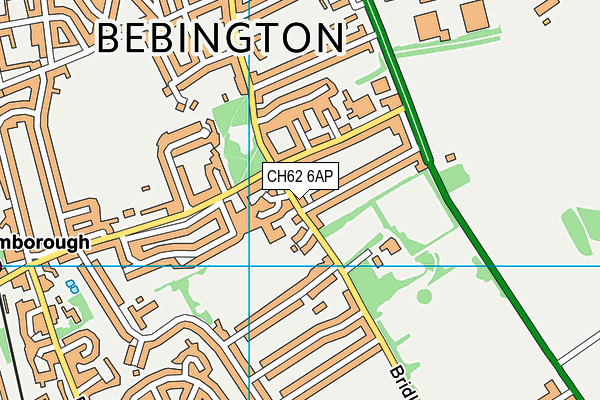 CH62 6AP map - OS VectorMap District (Ordnance Survey)