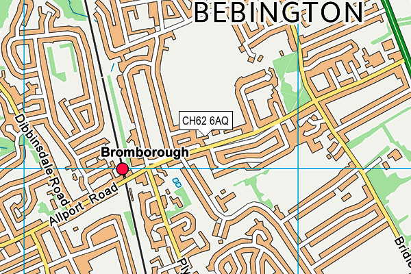 CH62 6AQ map - OS VectorMap District (Ordnance Survey)