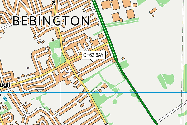 CH62 6AY map - OS VectorMap District (Ordnance Survey)