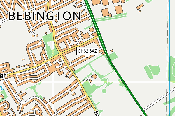 CH62 6AZ map - OS VectorMap District (Ordnance Survey)